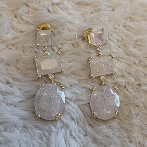 Express gold crystal dangle earrings